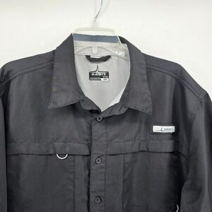 Habit Men's Short Sleeve Blue Springs XL 40 UPF Quick Dry Shirt Rip Stop Fishing